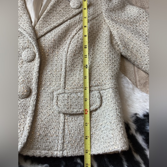 Wool Blend Tweed Cropped Jacket. B31 - Picture 13 of 16